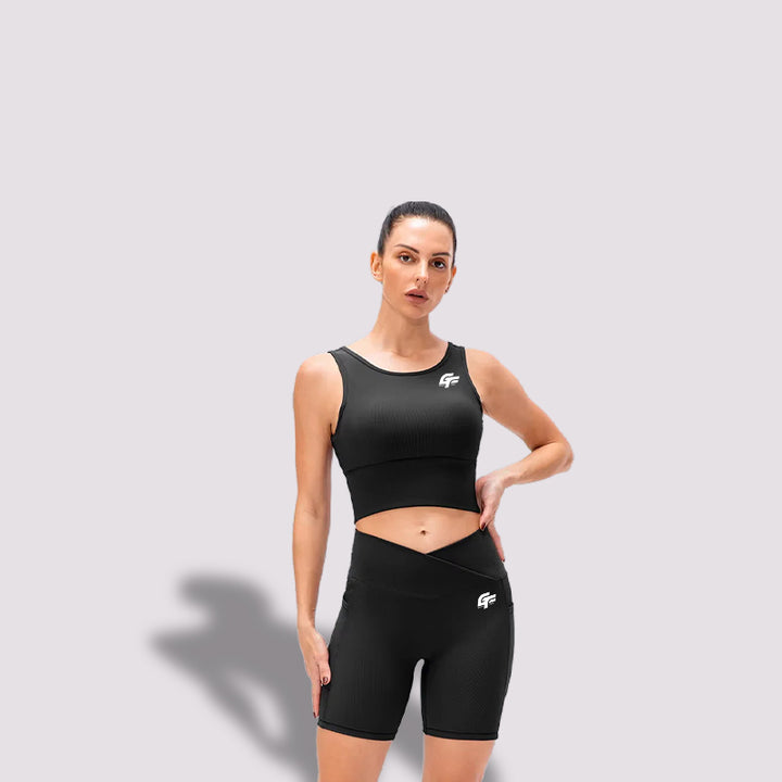 Breathable Workout Set with a Sleeveless Shirt and Shorts