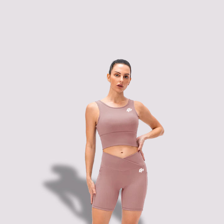 Breathable Workout Set with a Sleeveless Shirt and Shorts