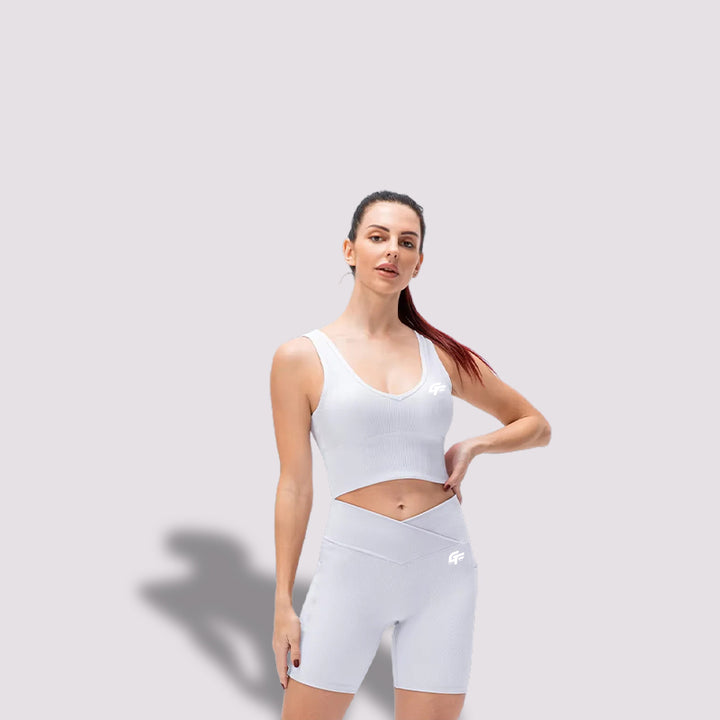 Breathable Workout Set with a Sleeveless Shirt and Shorts